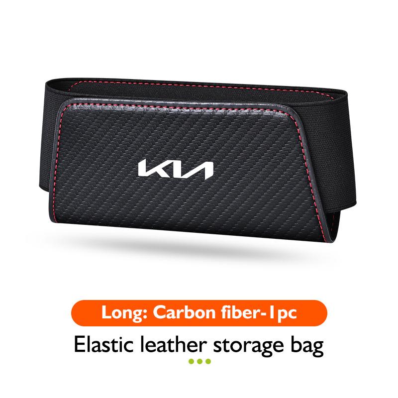 For KIA Car Leather Storage Pocket Seat Back Door Center Console Organizer Accessories K5 K2 Optima Soul Spectra Niro Cadenza