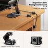 3Pcs Magnetic Cable Clip Cord Holder Adhesive Charger Wire Cord Clips Cable Cord Organizer for Charger Wire Desk Car and Travel