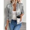 Spring and Autumn Vintage Jacket, Baseball Plus Size Top, Retro Short Jacket for Women