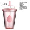 Lightweight Portable Water Bottle Drinking Straw Cup, Leak-proof PC Bottle, Durable Leak Proof for Students Anti-fall And Office Use Plastic Cup