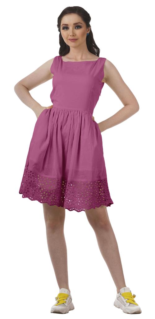 Moomaya Womens Vintage Style Lace Dress Solid Women Casual Summer Mini Dress
