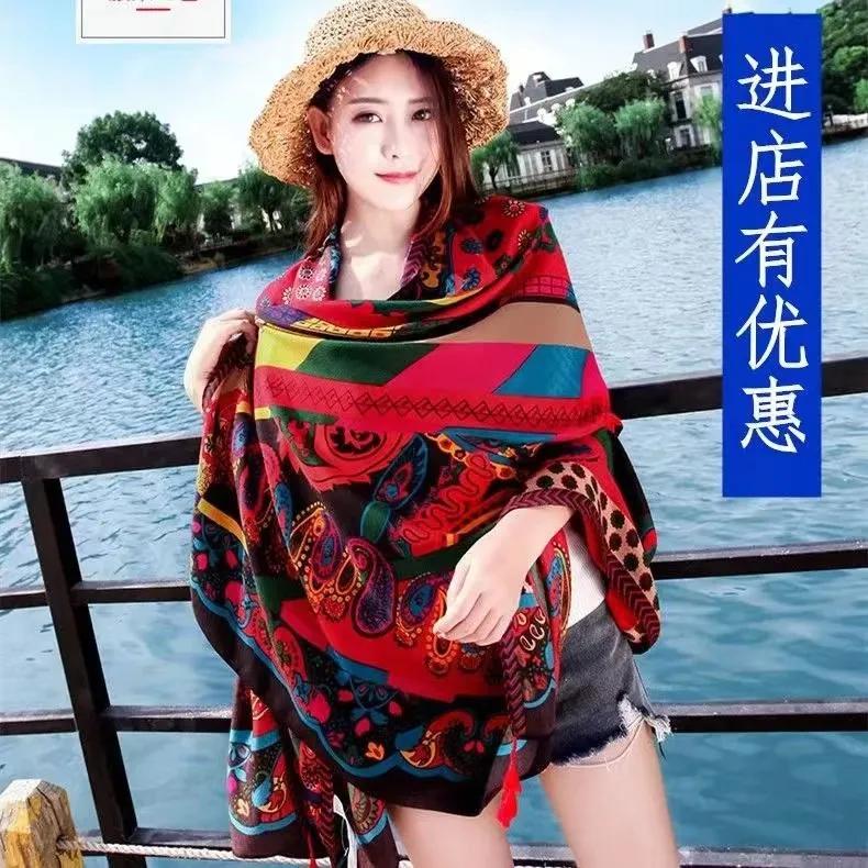 90x180cm Bikini Bathing Swimwear Cover Up Sarong Wrap Scarf Twill Cotton Pareo Beach Cover-Ups Women Large Beach Dress