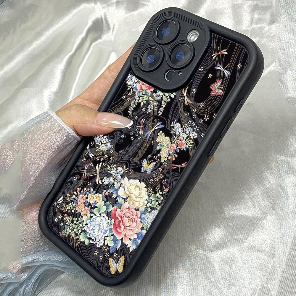 JT61 Beautiful Flowers Dragonflies Redmi Note 15 Pro Huawei Honor Realme Infinix Tecno itel Motorola Google All Model Angel eyes Soft TPU Phone Case