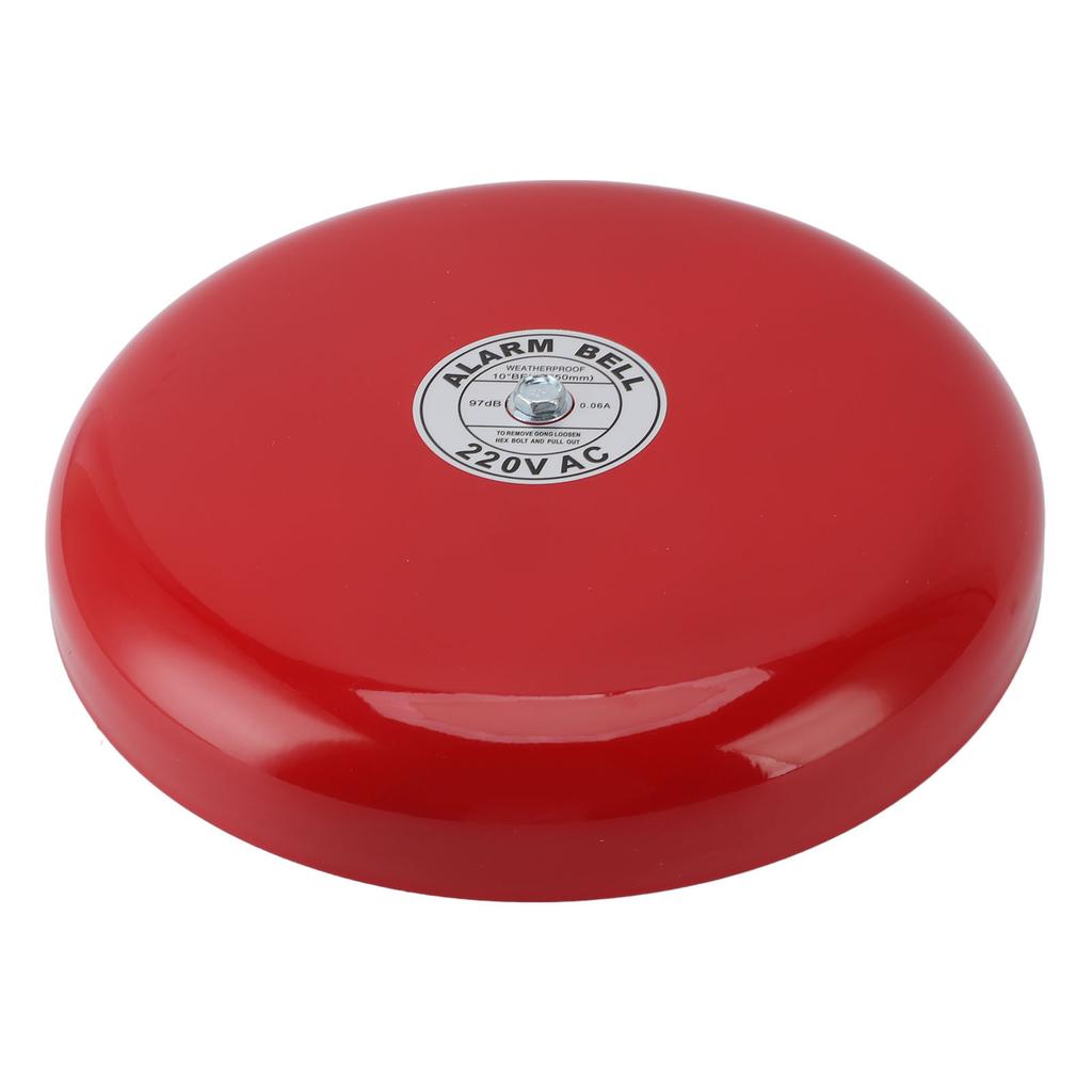 Fire Alarm Bell High Sensitivity Super Loud Sound Electric Round Alarm Bell for School Factory 220V