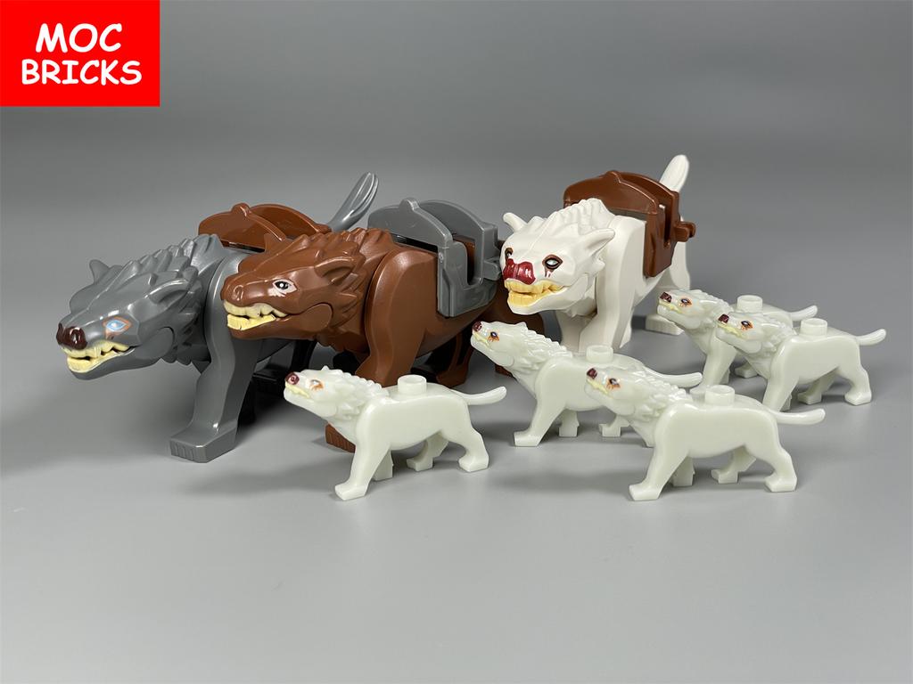MOC Blocks Luminous Wolf Drawbridge Bridge Rock Panel Rockery Mountain DO IT YOURSELF City Street View Adventurer Movie Model Children Playthings