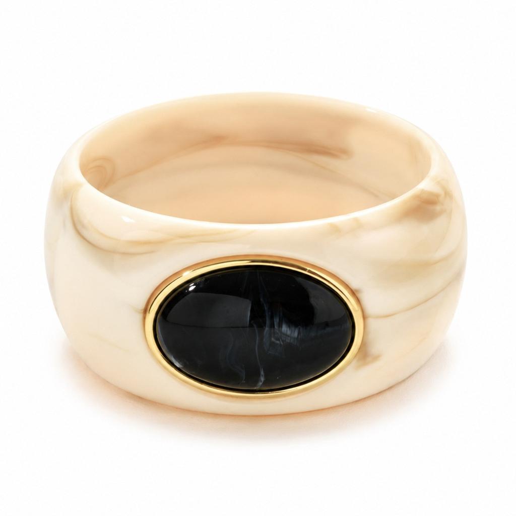 Hot Sale Smudge Coffee Resin Bracelet Ladies Arc Bracelet Girlfriend Ring Fashion Premium Jewelry