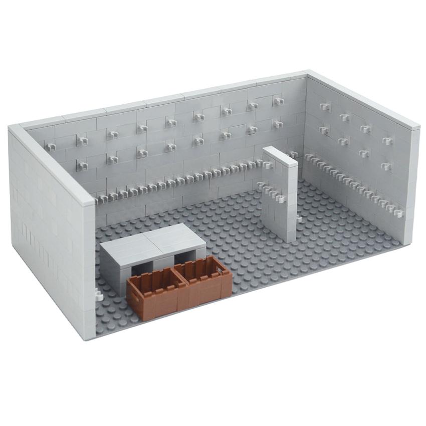 MOC Set WW2 SWAT Military Weapons House Gun Package Accessories Prison Building Blocks Toys Compatible Classic Soldiers Bricks