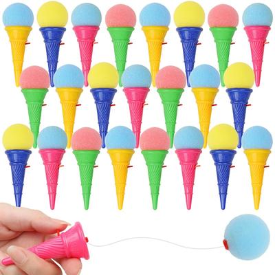 5/10/20 szt. Mini Wyrzutnie Lodów Kolorowe Wyrzutnie Gąbkowych Kulek Zabawka na Weselne Urodzinowe Upominki Pinata Wypełniacz do Torebek z Upominkami Prezent