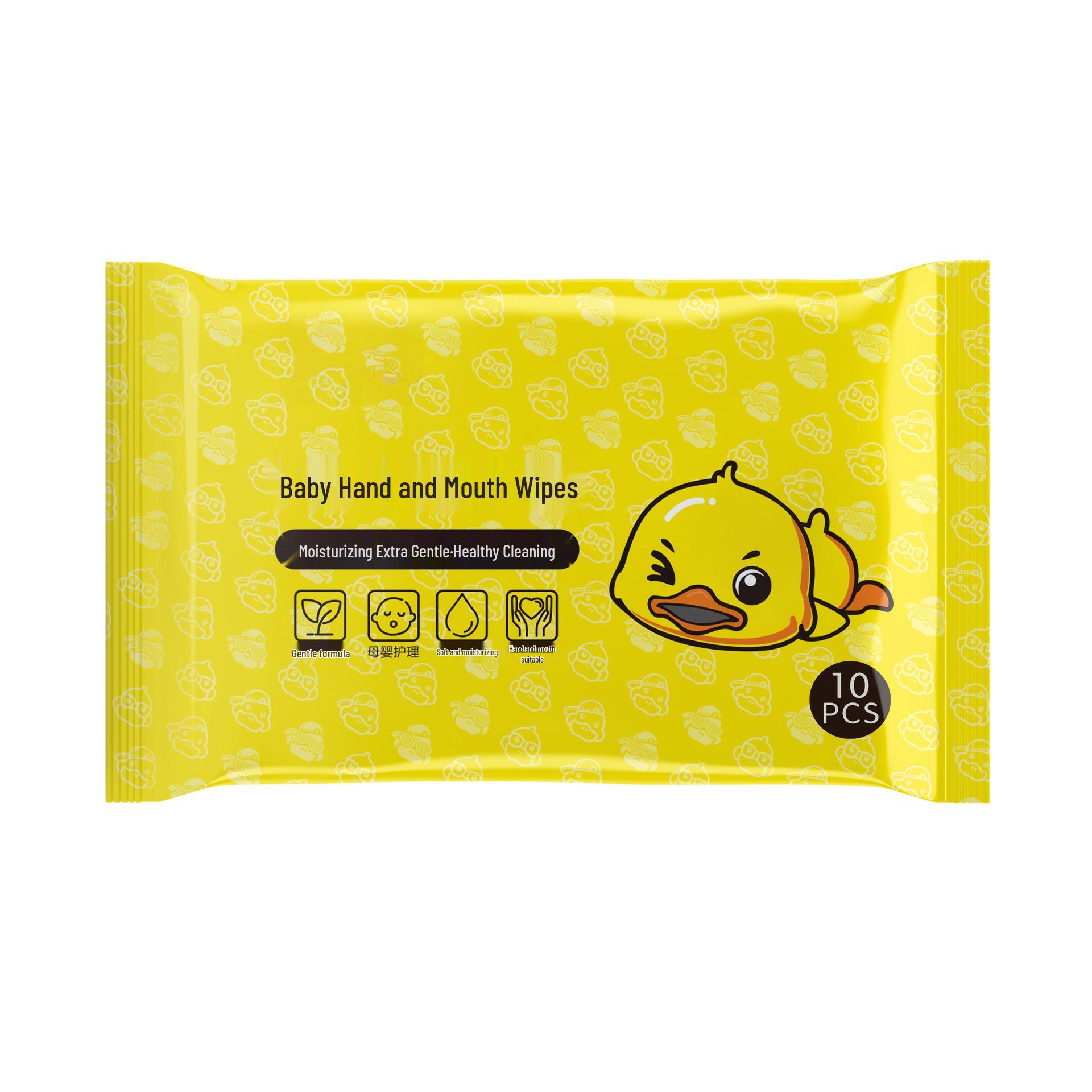 Влажные салфетки Little Bee для рук и рта малыша + Бесплатный контейнер для хранения влажных салфеток Little Duck