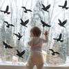 Boao 20 Pieces Anti-Collision Window Bird Shape Windows Sticker Decals Bird Shape Window Stickers Clings for People and Birds Strikes Prevention On