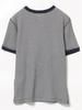 Beams Heart Tee Waffle Striped Pullover Navy One Size S/S Women's