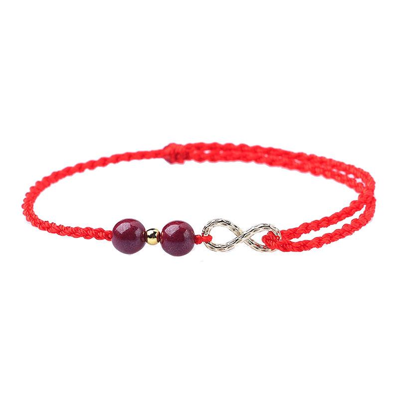 Benmingnian Infinity Cinnabar Bracelet: Hand-Woven Red String Jewelry