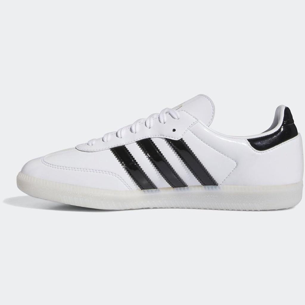 Adidas Dill Samba Patent Leather Size Japan Shoes, White/Core Black/Gold Metallic, IE5158, 27.0cm,