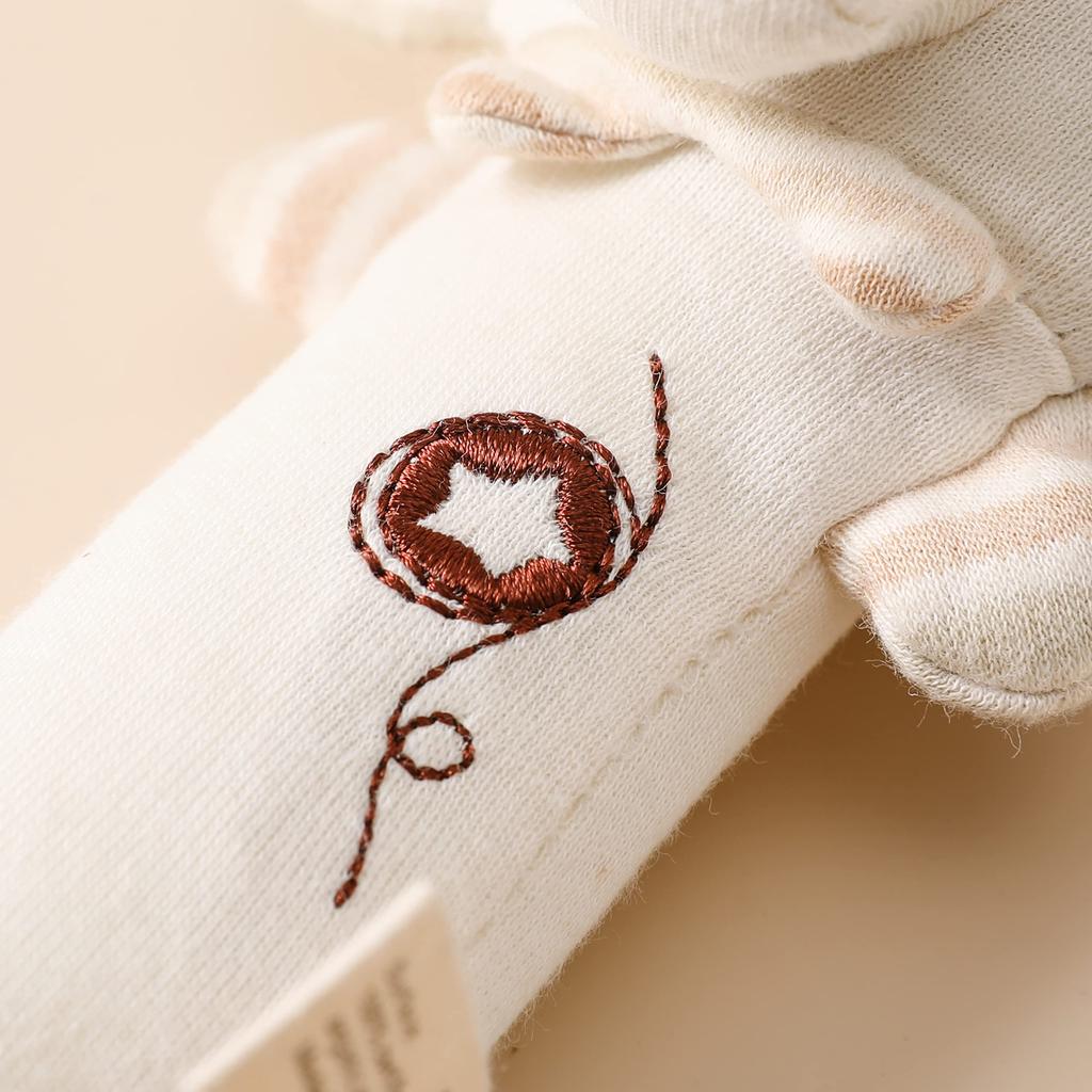 Promise Babe Ring-Ring Stick Rattle Toy, Baby Cloth Toy, Rattle, Organic Cotton, Baby Gift, Educational Toy, Newborn, Child, Baby Gift