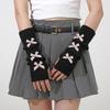Thicken Bow Fingerless Gloves Cute Bowknot Hands Free Gloves Fashion Arm Sleeves  Winter