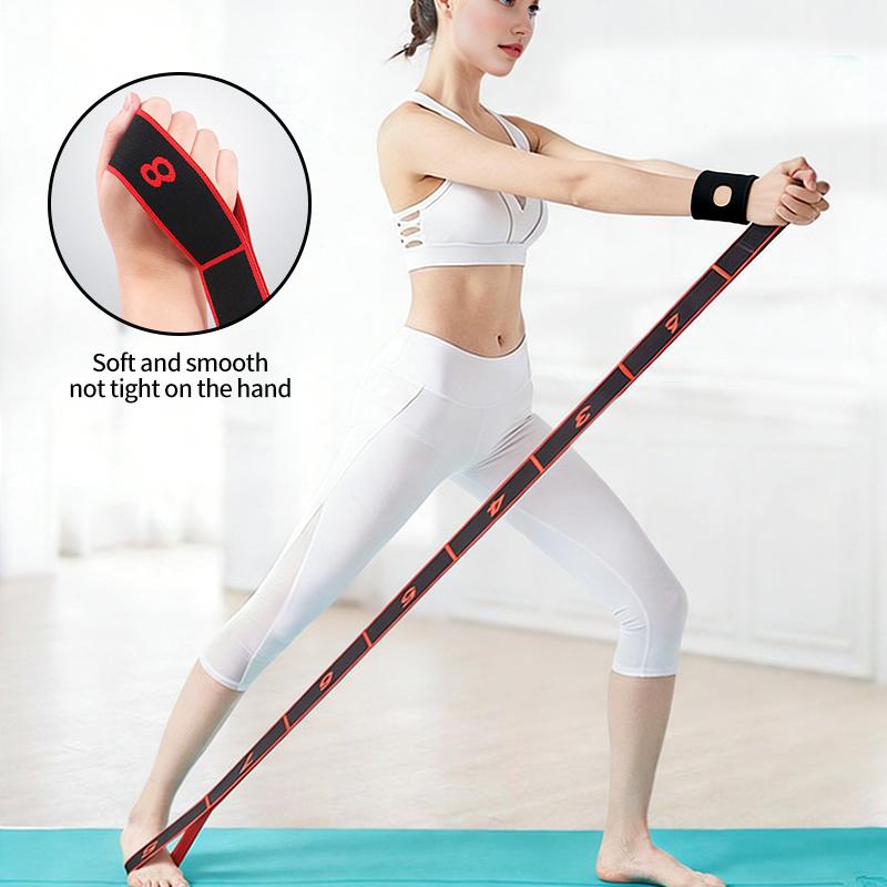 Yoga Fitness Adult Rally Stretch Band Multi-stage Adjustable Digital Resistance Band Flexible Dance Shoulder Stretching Strap