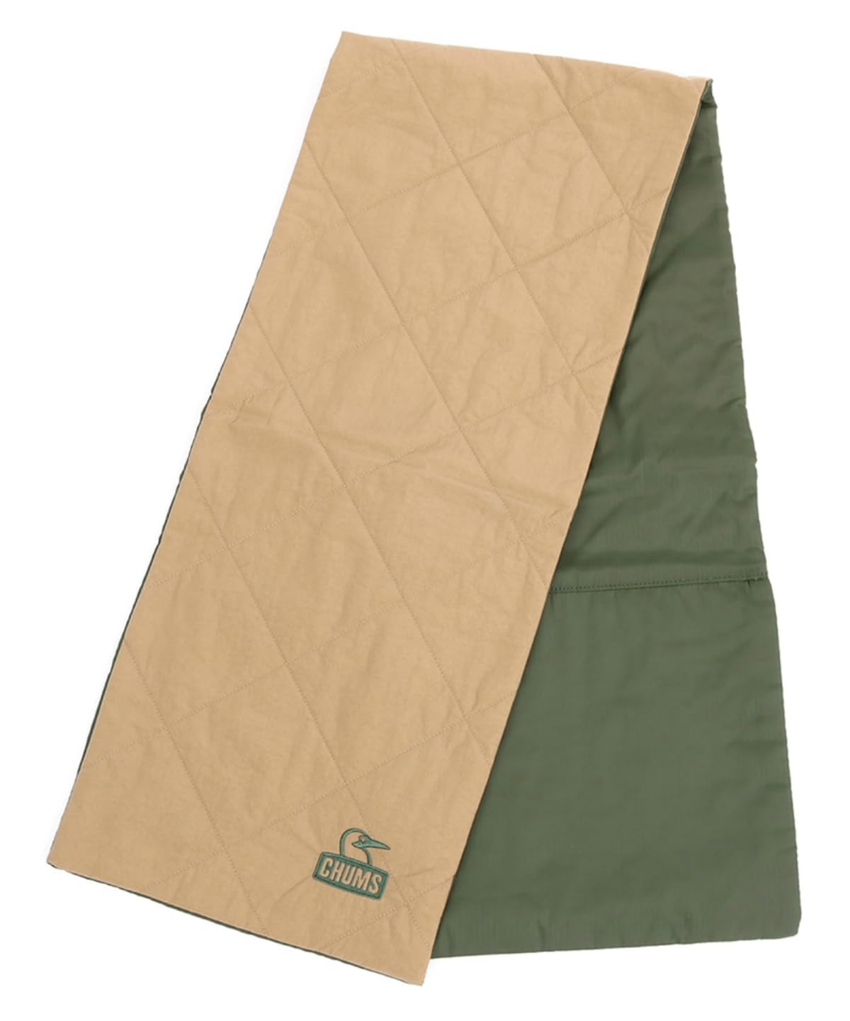 Двусторонний стеганый шарф Chums из капока бежевый