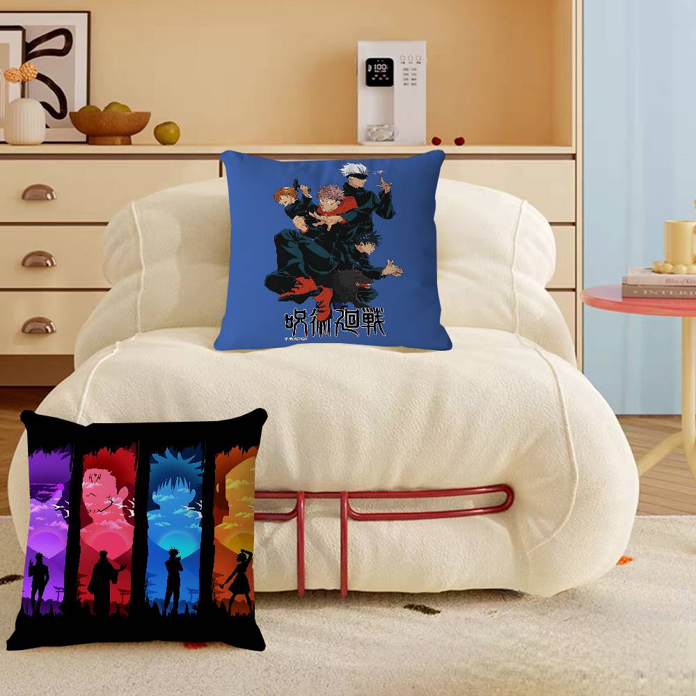 Anime J-Jujutsu-Kaisen Pillow Case Throw Pillow Chair Seat Cushion Nap Pillows Chair Cushion Seat Soft Pad Pillow Sofa Cushion
