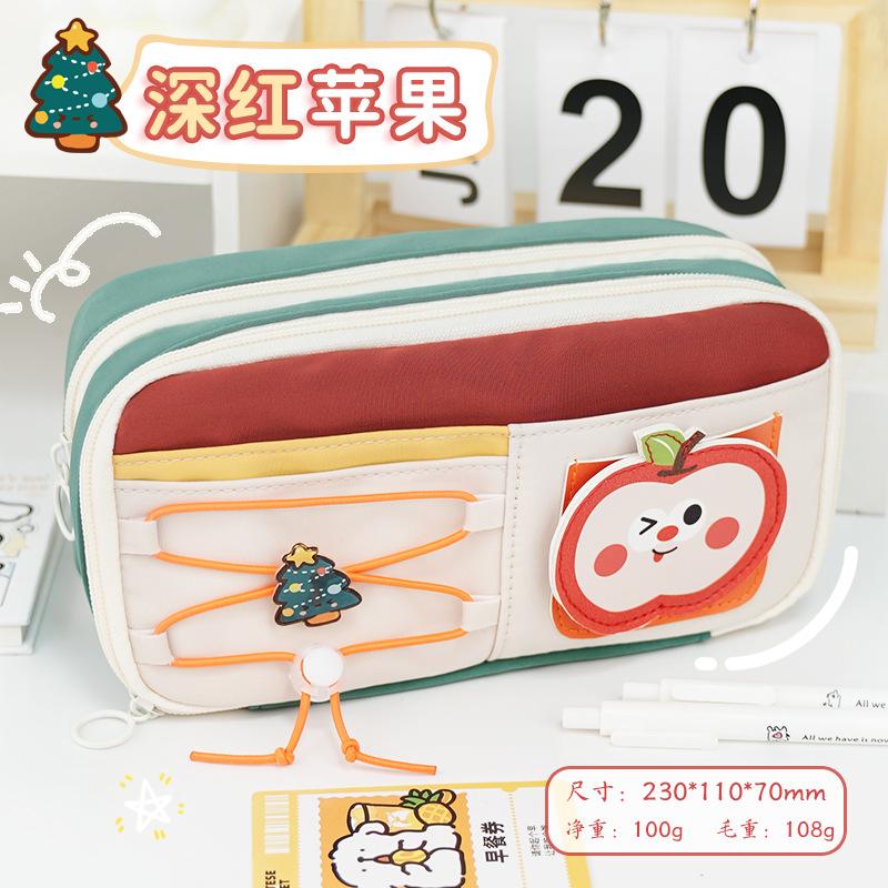 Pencil Bag Gentle Lazy Wind Student Stationery Bag Soft Girl High Value Girl Junior High School Ins Wind Large Capacity