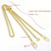 Golden Silvery Metal Bag Chains Adjustable Handbag Handle Chain Durable Shoulder Bag Straps