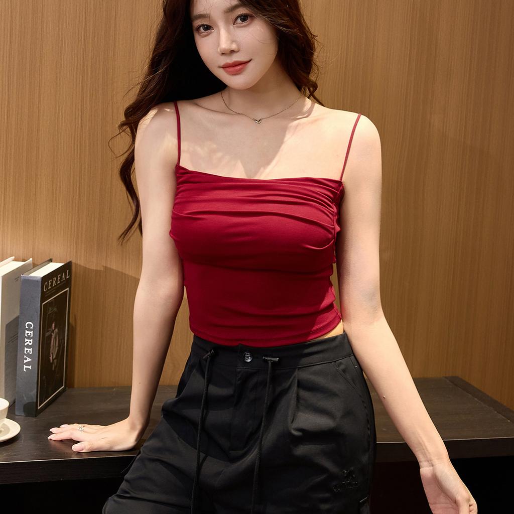 Sexy Canottiera con Bretelle da Ragazza Calda da Donna Estiva Nuova Top Corto