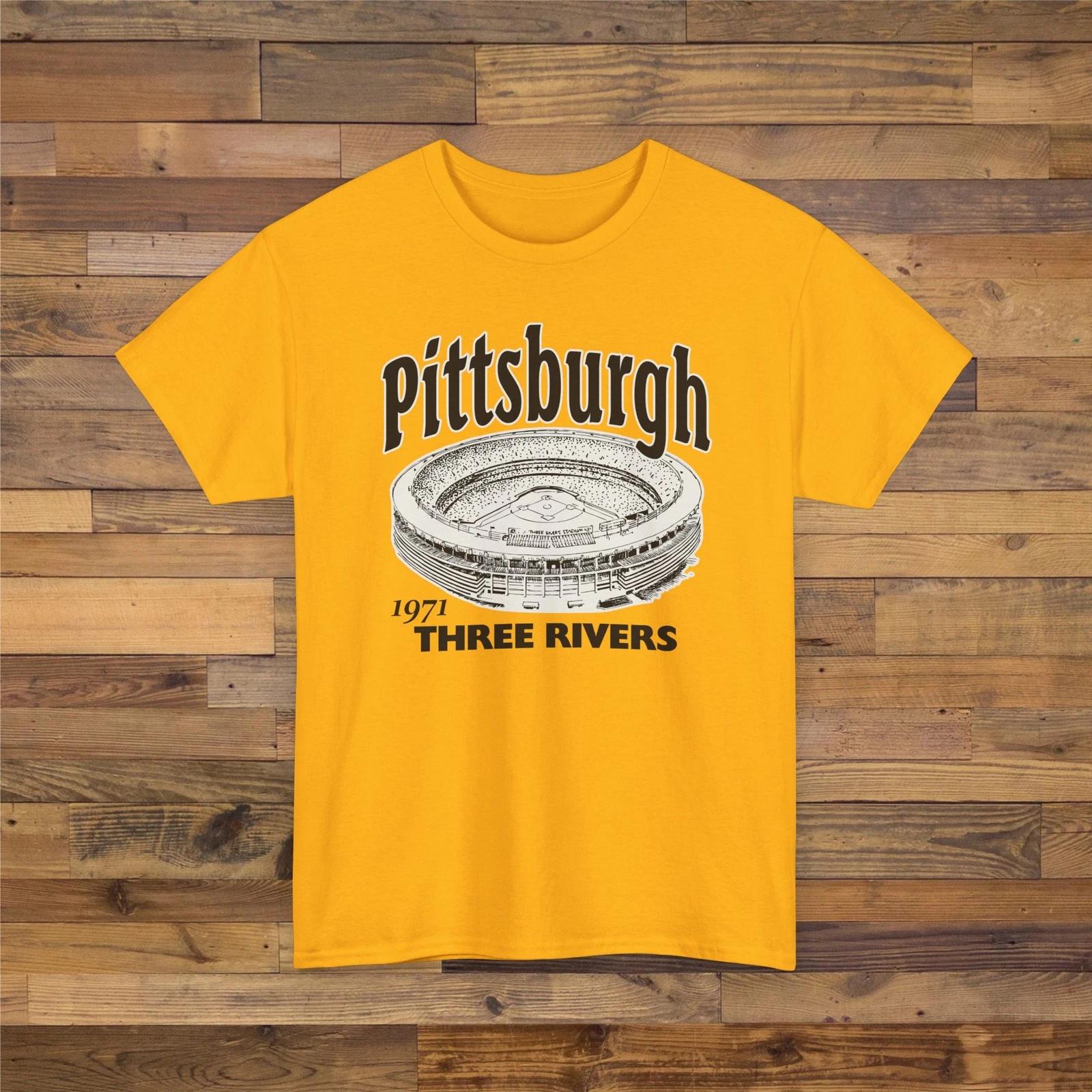 Three Rivers Stadium 1971 Ballpark T shirt - Pittsburgh Pirates Baseball L