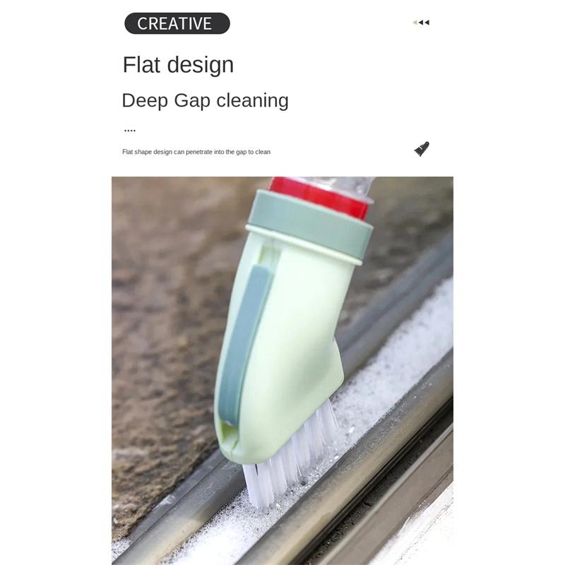 Creative Cleaning Brush Can Be Connected To Mineral Water Bottle Dry-Wet Dual-Use Cleaning Brush Household Gap Brush