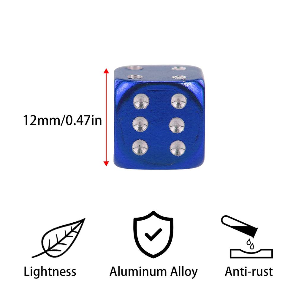 BOROLA New Dice Machined Aluminum Air Valve Cap Tire Aluminum