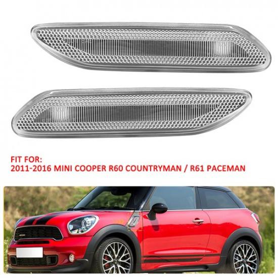 

Fender Side Marker Light For Mini Cooper Countryman 2012-2017 R60 R61 Clear Lens