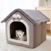 All-Season Enclosed Cat House Villa Washable Dog Bed Winter Insulation Sleeping Nest for Cats