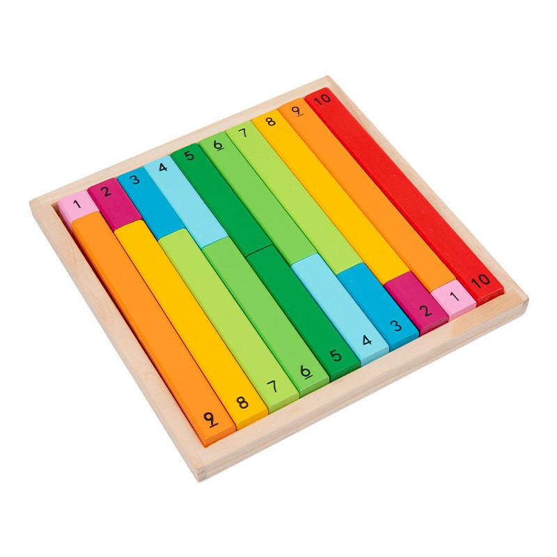 Sticks Fraction Wooden For Kids Math Skills Development In Education Early