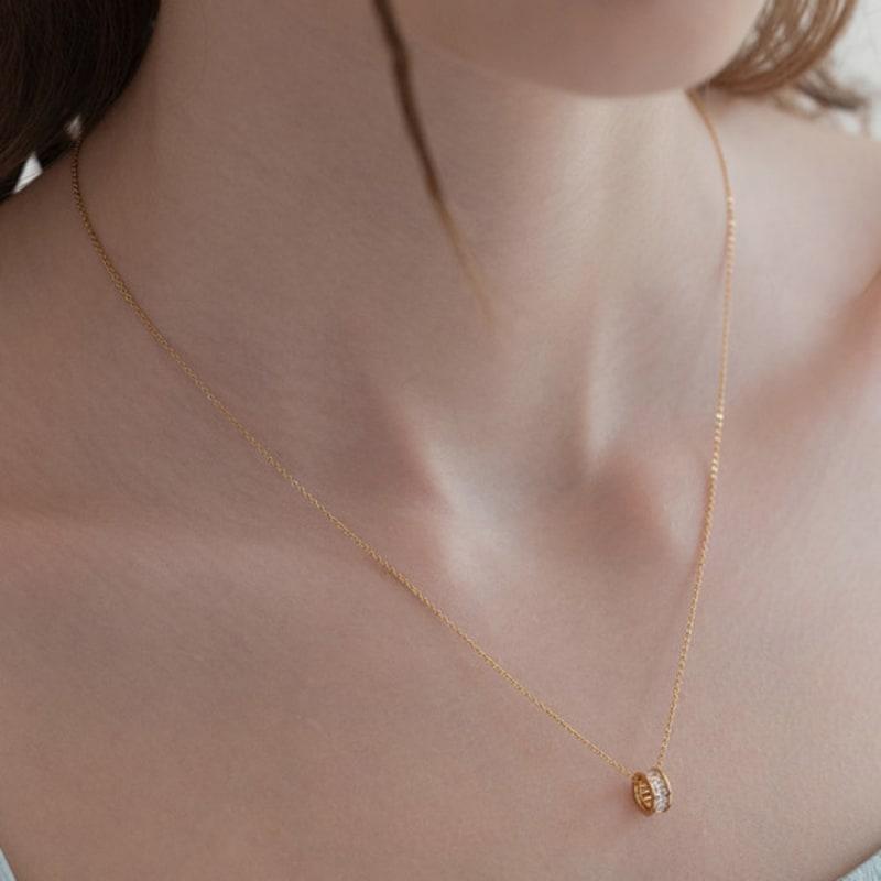 Tatiana (925 Silver) Glint Birthstone Ring Necklace NZ2464