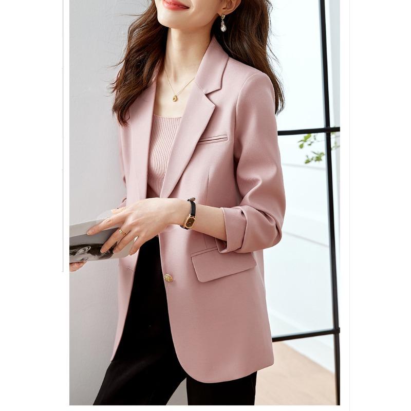 Elegantní a pohodlné jarní dámské sako v khaki barvě