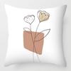 Morandi Abstract Artistic Patterns Throw Pillow Cover with Short Plush Print for Living Room Sofa Decoration Cushion Cover