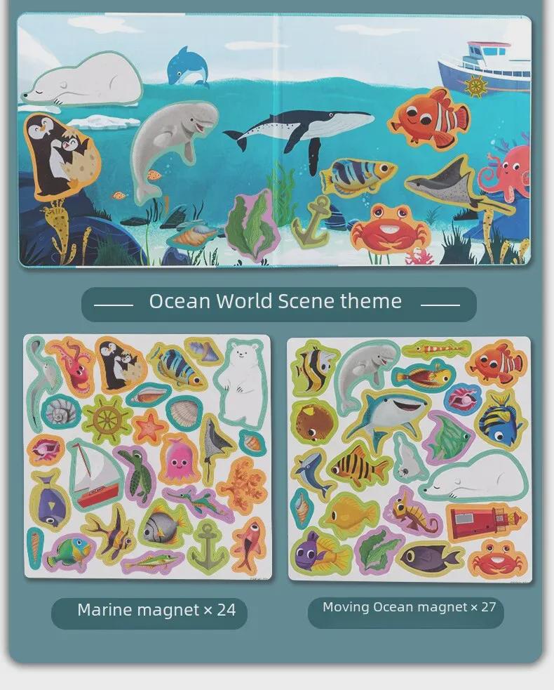 Children's Educational Magnetic Animal & Dinosaur Scene Puzzle Toy