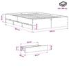 Bed Frame with Storage Artisan Oak 135 x 190 cm