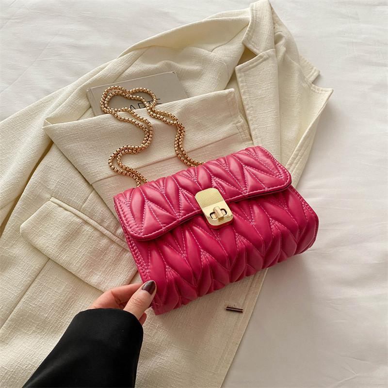 Fashionable Minimalist Underarm Bag For Women 2024 Summer Trendy Street Style розовый