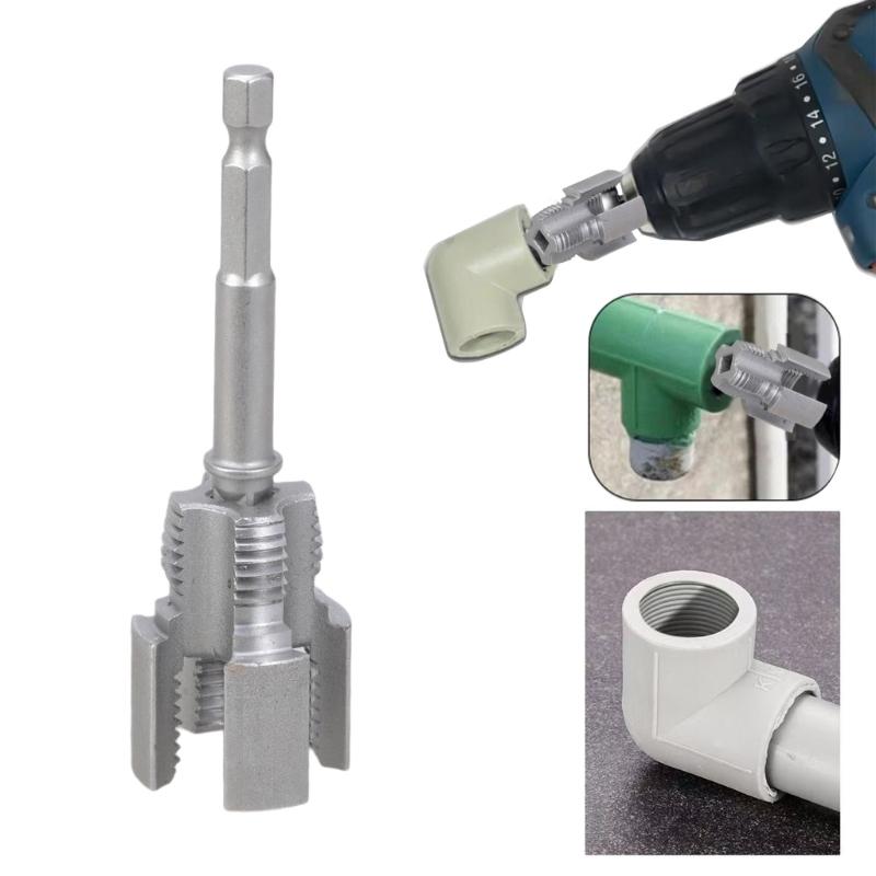 Pipes Threading Set 2 Standard Size Carbon Steel Cutter Hex Shank Compatibility Plumbing Maintenance Tool