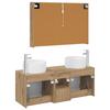 Bathroom Cabinet Set 4 pcs Artisan Oak Wood Based Material