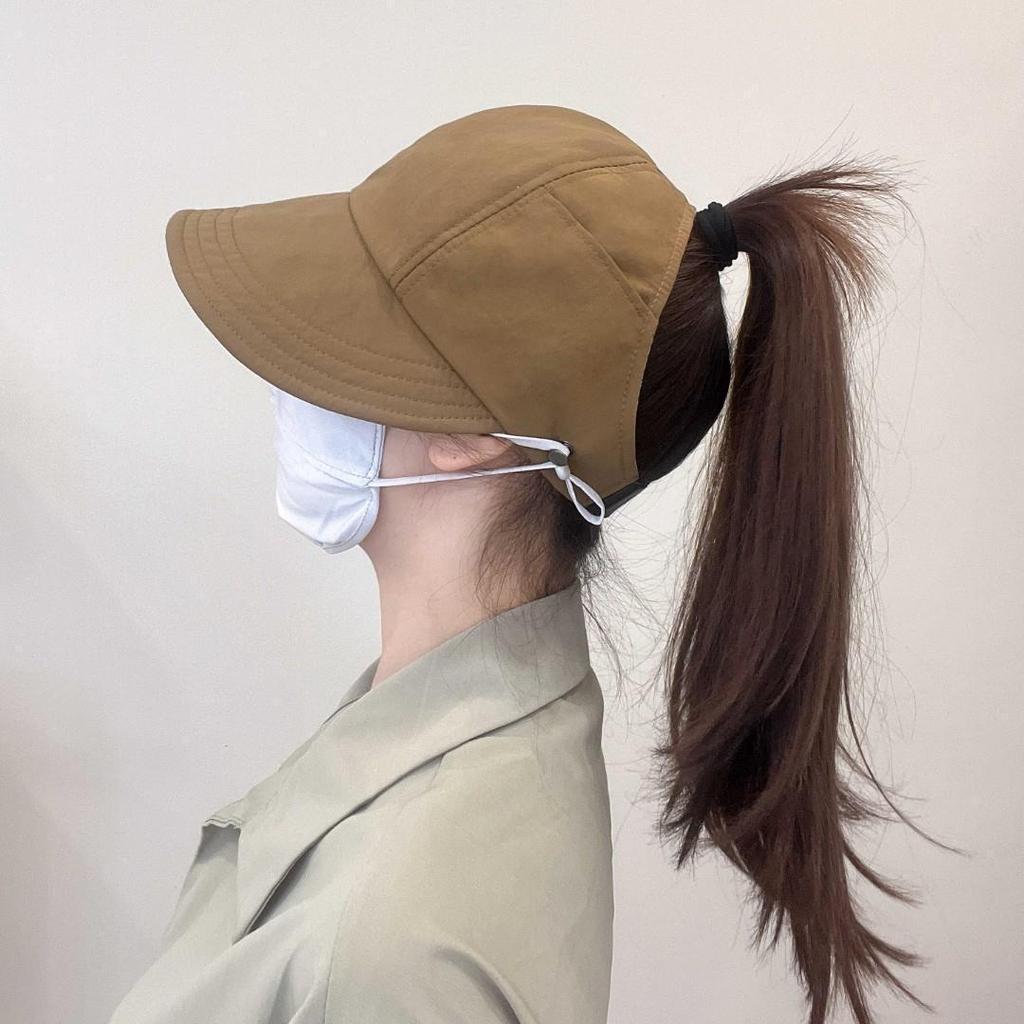 Zhao Lusi Stil Damfiskehatt - 2024 Vår/Sommar UV-skydd, Enfärgad Svart