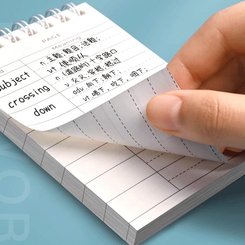 Portable Mini Notebook Pocket Vocabulary Word Book Spiral Notebook Languages Learning Word Check Book School Stationery