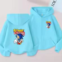 Kids Girls Boy 3-12 Yrs Zipper Style Cardigan Hot Sale Hoodie Sweatshirt Leisure Coat Sports Trend Top Anime Film Print Clothing