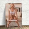 Bold Confident White Lingerie Woman Steel Wall Art - Durable, Waterproof, Weather-Resistant Indoor/Outdoor Decor for Home, Of