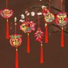 Bonsai Money Tree Ornaments: Indoor New Year Decorations with Double-Sided Lanterns