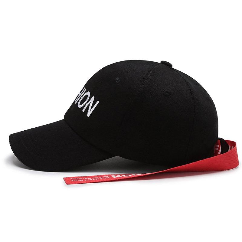 Hat Spring and Autumn New Embroidery Ribbon Baseball Cap Personalized Peaked Hat Outdoor Sun Hat Travel Hat Couple Hat