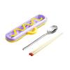 Dopamine Chopsticks Three-piece Set with Carrying Case Spoon Cutlery Set  Outdoor Dining