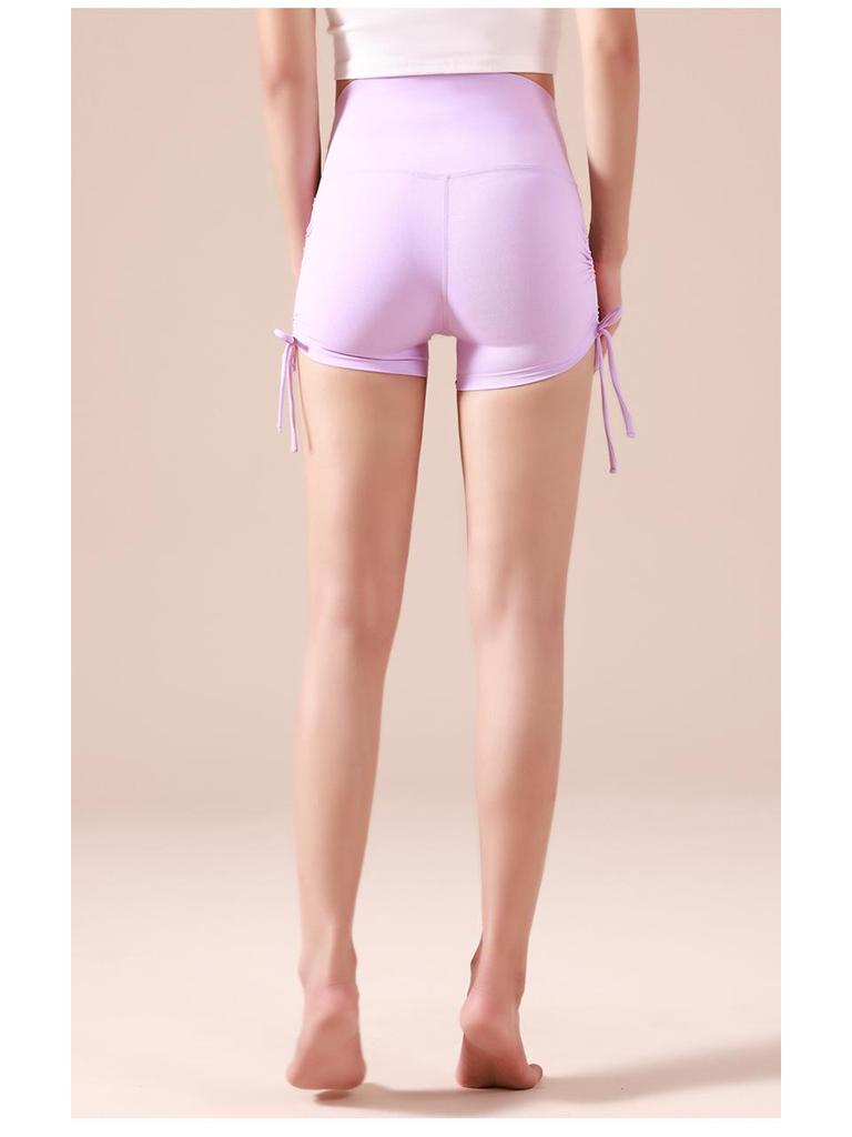 Women's Seamless Hip-Lifting Yoga Shorts with Drawstring - Nude Feel Three-Point Running & Fitness Hot Pants