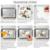3 Sheets 3 Styles PVC Waterproof Decorative Stickers Self Adhesive Floral Decals for Furniture Decoration Flower 300x150mm 1 sheet/style