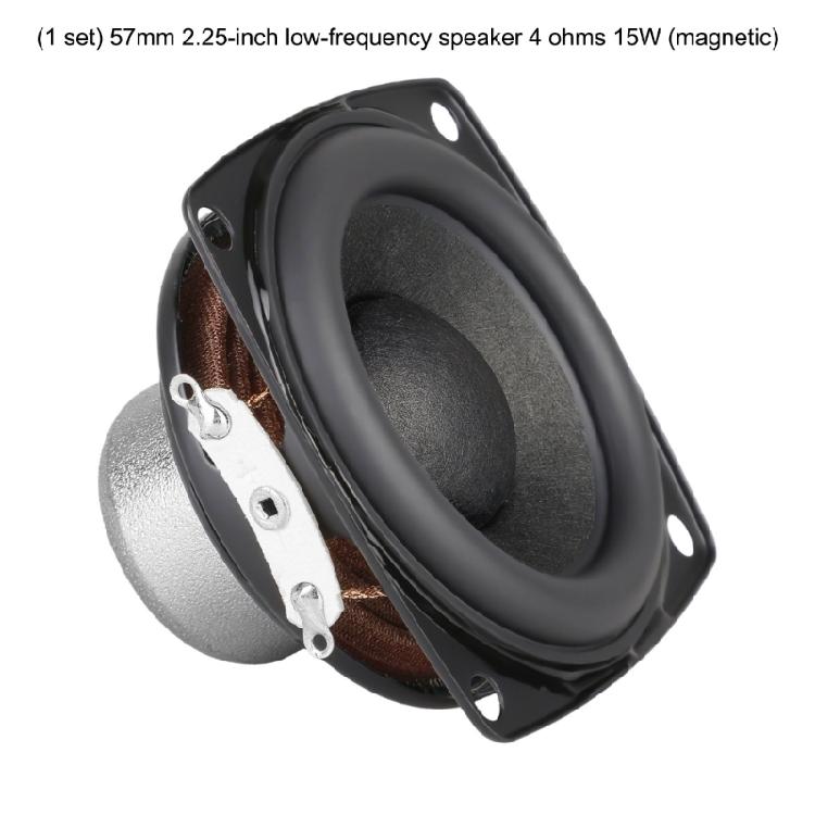 57mm Powerful Subwoofer 4Ohm 15W Long Throw Voice Coil Design Rubber Edges Suspension for Distortion Less Bass