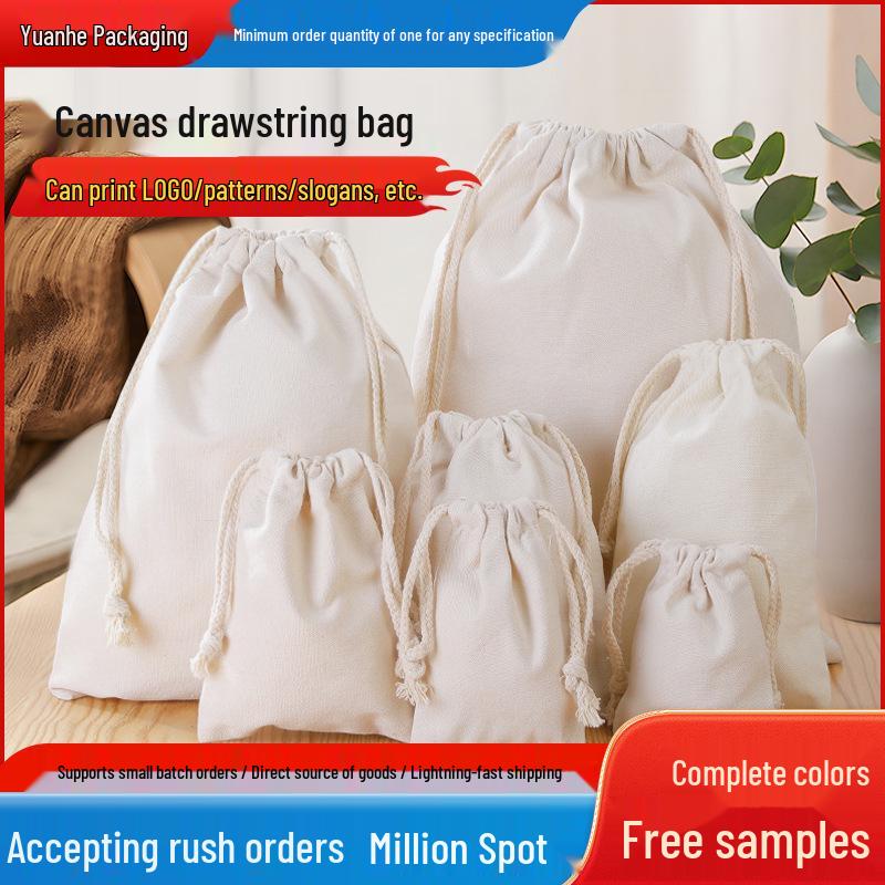 Eco-friendly Cotton Drawstring Bag for Jewelry & Accessories - Dustproof & Portable
